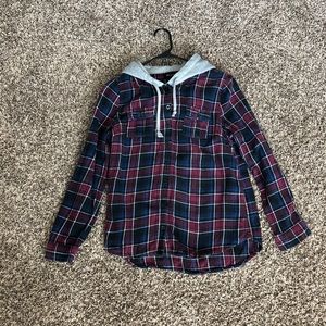 Flannel button up jacket